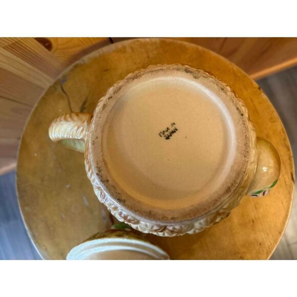 Vintage Japanese 7 Piece Tea Set Porcelain Pineapple Floral Design Read (5007) - Picture 16 of 16